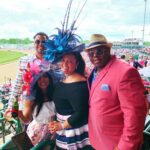 Deedee Cummings at the Derby with husband Anthony and friends.